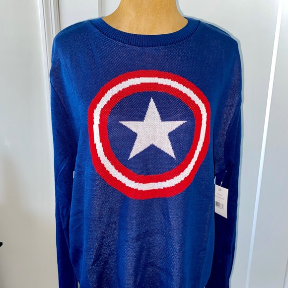 Marvel Other - Marvel captain America Sweater Sz large